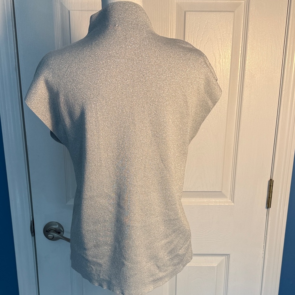 Ann Taylor Silver Cowl Neck Sweater - Picture 3 of 5